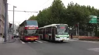 【中国】 上海 中山東二路のバス　buses, Shanghai China　(2016.9)