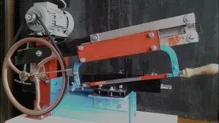 Power hacksaw DIY, metal cutting/Bügelsäge Maschine/Keretes fűrészgép házilag