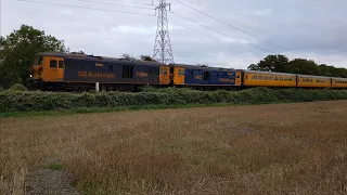 Class 73's 73961 73962 73964 & 73965 working a Network Rail test train. Stamford Lincolnshire.