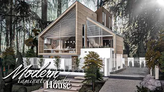 Bloxburg |  Modern Laminated Timber House (welcometobloxburg) Speed Build |TOCA blox