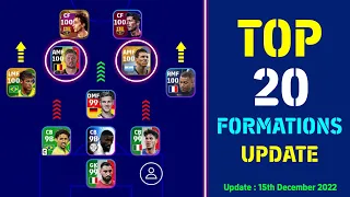 Top 20 New Formations Update In eFootball 2023 Mobile || 4-2-4 Formation Available 🤔!?