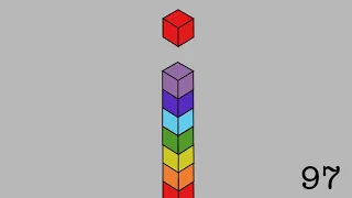 One Hundred Number Cube Tall | 100 | Power Point TV Animation