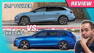 VW ID.7 Tourer vs. Passat | Kombi Vergleich: Unterschiede Technik, Funktionen, Cockpits & Platz!