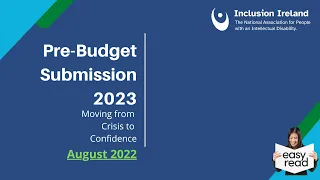 Pre Budget Submission 2023 Summary ETR