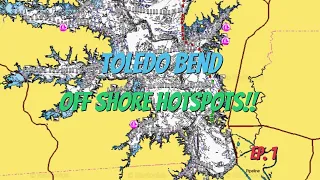 Want to find a BIG'N on Toledo Bend?? - Offshore Hot Spots & Waypoints!!! - Find Fish Fast!