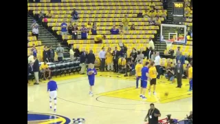 Steph Curry makes it rain before the game | 4 Half-court shots in a row | 2017 Playoffs