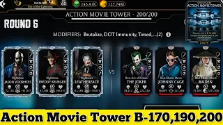 Action Movie Tower Battle 200 & 170,190 Fight + Reward MK Mobile