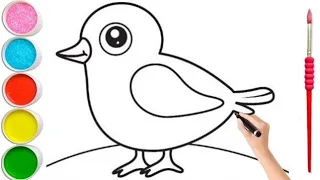 Sparrow Drawing | How To Draw A Sparrow Easy | How To Draw A Bird | Painting And Coloring For Kids