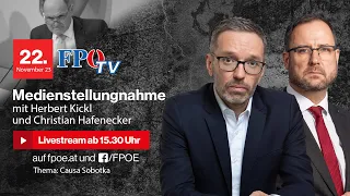 FPÖ-Medienstellungnahme zur Causa Sobotka mit Herbert Kickl & Christian Hafenecker