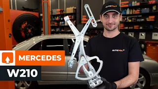 How to change front window regulator MERCEDES W210 [TUTORIAL AUTODOC]