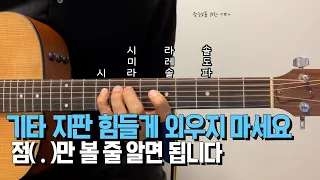 이 방법으로 기타 초보도 지판의 계이름을 보게 됩니다