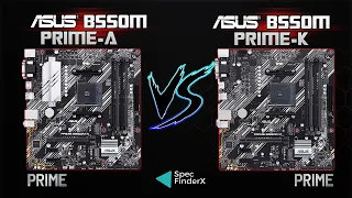 Difference between Asus Prime B550M-A vs Asus Prime B550M-K