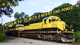 NYS&W SU-99 With A Mix Of EMD Power!! 8/16/23