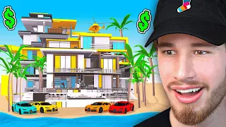 Building a $100,000,000 Tropical MANSION In Roblox