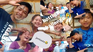 Bottle🍼 flip challenge 🤣🤣 fun time with siblings //Heomangboi touthang