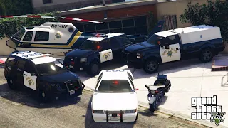GTA 5 - Stealing San Andreas Highway Patrol Vehicles With Franklin! | (GTA V Real Life Cars #68)