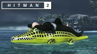 HITMAN 2 - HAVEN Island, THE DUNDEE Achievement Crocodile Easter Egg Exit