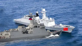China Shock! (February 4, 2024) Philippines Navy Face to face with Chinese ship in South China Sea