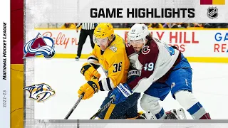 Avalanche @ Predators 12/23 | NHL Highlights 2022