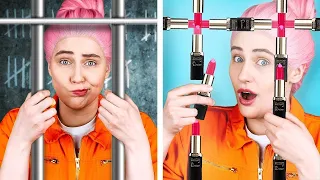 FORMAS EXTRAÑAS DE MAQUILLARSE A ESCONDIDAS EN LA CÁRCEL 💄 | Situaciones Divertidas Por TRUCOS PANDA