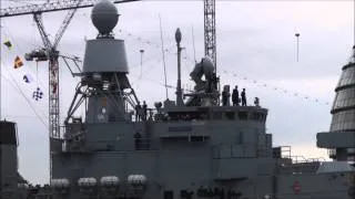 London Tower bridge - with german Frigate Augsburg