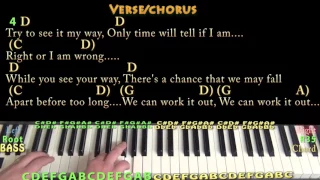 We Can Work It Out (The Beatles) Piano Cover Lesson with Chords/Lyrics