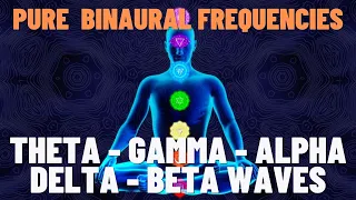 PURE ALL : Theta Gamma Alpha Delta and Beta Waves Blended Binaural Frequencies