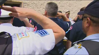 Officers Salute Fallen Diver During Funeral Procession