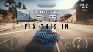 How to fix page up not working in need for speed rivals