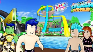 24 horas en el PARQUE ACUATICO de ROBLOX!! Otra vez en Splash World