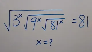 Math Olympiad | Nice Square Root Math Simplification | Find the Value of X