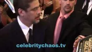 Benicio Del Toro greets fans at Guardians of the Galaxy premiere