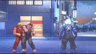 Mugen Street Fighter Evil Ryu Violent Ken vs Oni Akuma