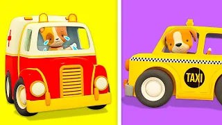 Helper cars. Learn animals for kids. Street vehicles cartoons for kids. Full episodes cartoon