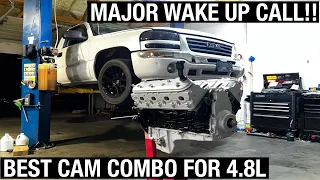 GIVING THIS 4.8L LS TRUCK A *MAJOR* WAKE UP CALL!! (Best mild cam/stall combination)