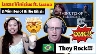 LUCAS VINICIUS - 5 Minutes of Billie Eilish feat. LUANA | REACTION!🇧🇷