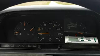 Mercedes-Benz W124 75 HP acceleration 0-100 km/h 4 gear