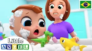 Bebê Tubarão e Dino no Banho do Joãozinho! 🛁 | Canal do Joãozinho - Little Angel Português