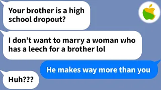 【Apple】 My fiancé broke up with me because my brother is a high school dropout
