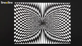 [OP ART] How to draw optical illusion art | Geometric art #001