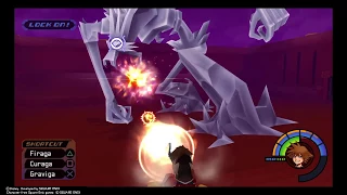 Kingdom Hearts Final Mix (PS4) Ice Titan Boss Battle (Level 1) (Speed-Run)