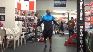 J'Leon Love warmup at the Mayweather Boxing Club