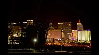 Las Vegas Raiders Stadium Construction Update at Night: Jan 23 ‘19 Lights on the Strip