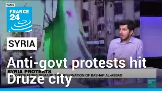 Protests against Assad, economic crisis hit Druze city in Syria • FRANCE 24 English