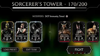 Sorcerer's Tower Boss Match 170 Fight + Reward. MK Mobile
