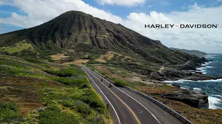 O'ahu on a Harley-Davidson