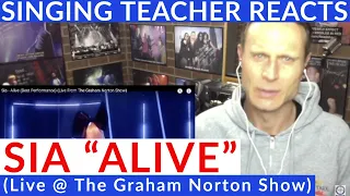 Singing Teacher Reacts🎤Sia "Alive" (Live @ The Graham Norton Show)