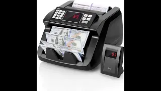 Deli Money Counter, Bill Counting Machine with UV/MG/IR Counterfeit Detection, Bill Counter with LED