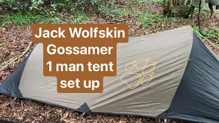 Jack Wolfskin GOSSAMER one man TENT set up : wild camping/backpacking tent