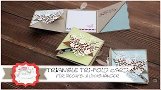 Besondere Kartenform, Geburtstag, Dankeskarte, Triangle Tri Fold Card Rechts/Linkshänder, Stampin´Up